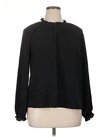 Pre-owned Cece Long Sleeve Blouse In Black