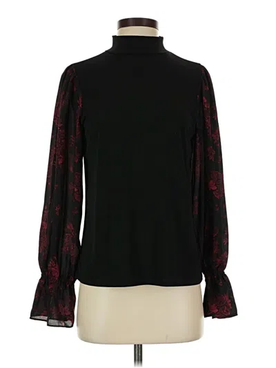 Pre-owned Cece Long Sleeve Blouse In Black