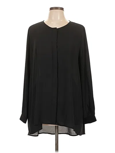 Pre-owned Cece Long Sleeve Blouse In Black
