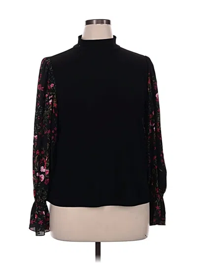 Pre-owned Cece Long Sleeve Blouse In Black