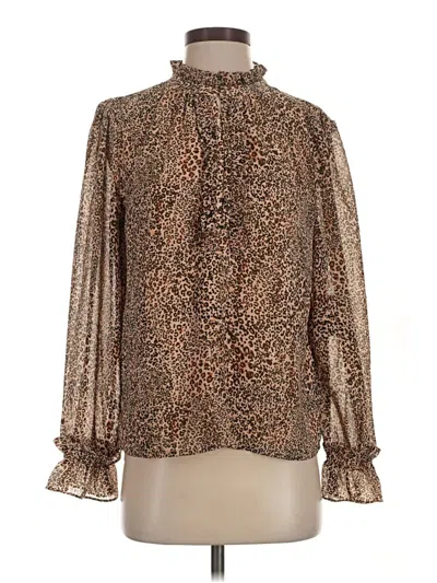 Cece Long Sleeve Blouse In Animal Print