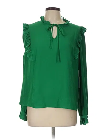 Cece Long Sleeve Blouse In Green