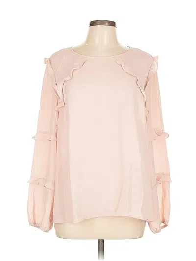 Pre-owned Cece Long Sleeve Blouse In Pink