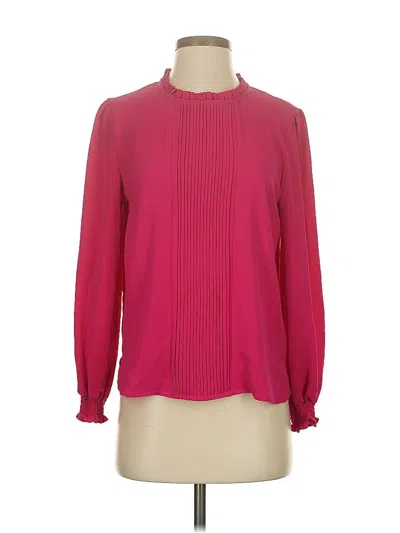 Pre-owned Cece Long Sleeve Blouse In Pink