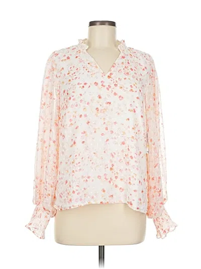 Cece Long Sleeve Blouse In Neutral