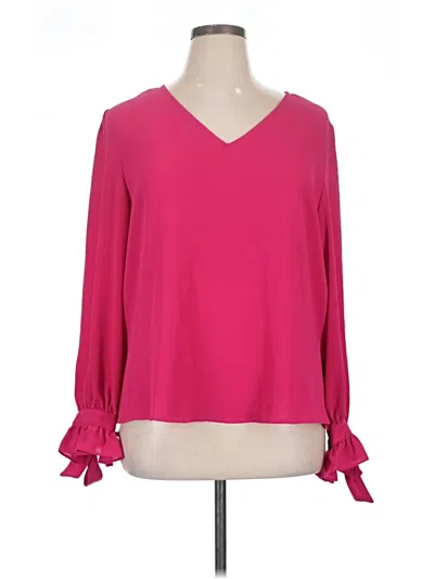 Pre-owned Cece Long Sleeve Blouse In Pink
