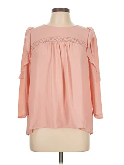 Pre-owned Cece Long Sleeve Blouse In Pink