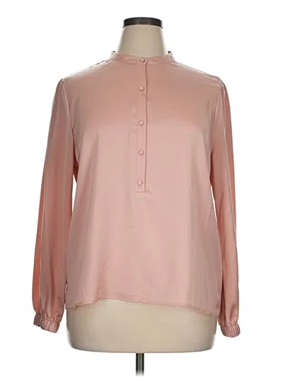 Pre-owned Cece Long Sleeve Blouse In Pink