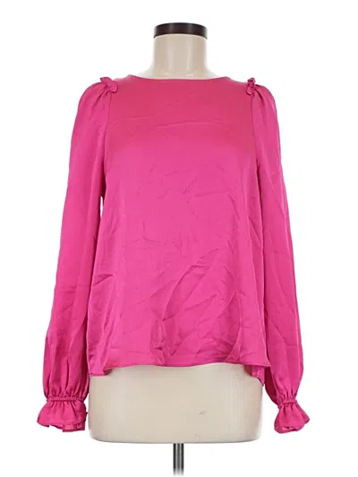 Pre-owned Cece Long Sleeve Blouse In Pink