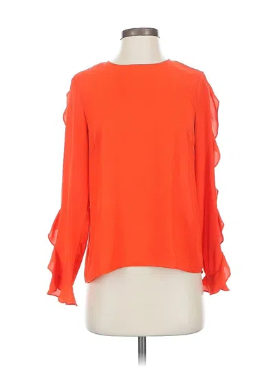 Pre-owned Cece Long Sleeve Blouse In Red