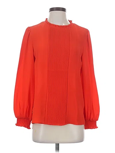 Pre-owned Cece Long Sleeve Blouse In Red