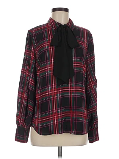 Pre-owned Cece Long Sleeve Blouse In Red