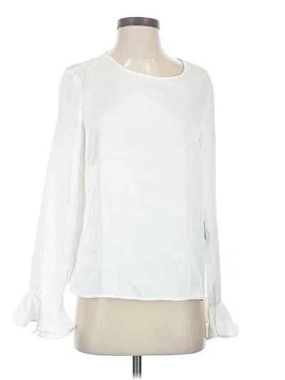 Cece Long Sleeve Blouse In White