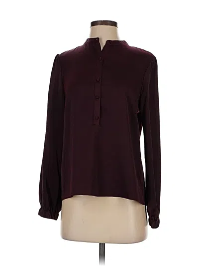 Pre-owned Cece Long Sleeve Polo Shirt In Burgundy