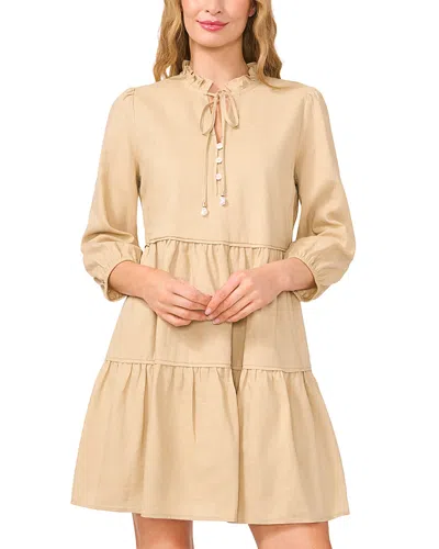 CECE CECE LONG SLEEVE TIERED DRESS