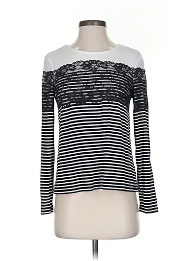 Pre-owned Cece Long Sleeve Top Black Boatneck Tops