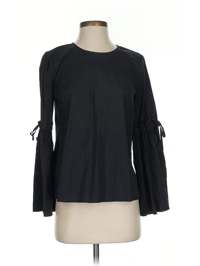 Pre-owned Cece Long Sleeve Top Black Keyhole Neckline Tops