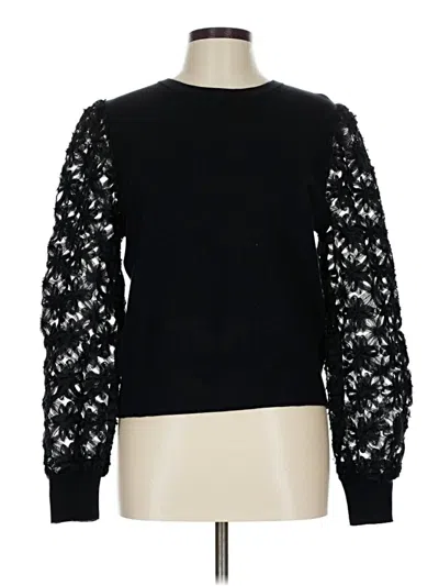 Pre-owned Cece Long Sleeve Top Black Mock Neckline Tops