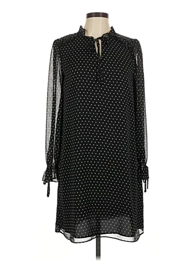 Pre-owned Cece Long Sleeve Top Black Tie Neck Tops