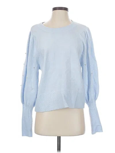 Pre-owned Cece Long Sleeve Top Blue Boatneck Tops