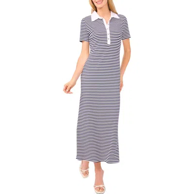 Cece Midi Polo Shirtdress In Blue