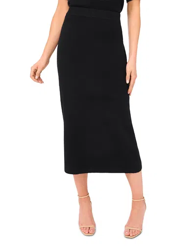Cece Midi Sweater Skirt In Black