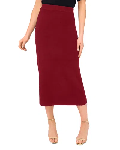 Cece Midi Sweater Skirt In Wine