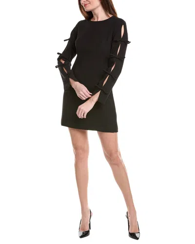 Cece Bow Long Sleeve Sheath Dress In Black