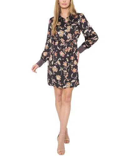Cece Mix Print Shirt Dress In Black