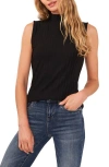Cece Sleeveless Turtleneck In Rich Black