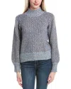 Cece Mock Neck Sweater In Gray