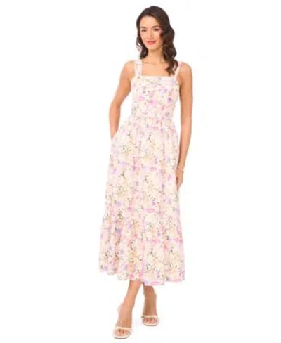Cece Mommy Me Floral Tiered Maxi Dresses In Animal Print