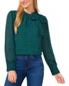 Shop Cece Neck Tie Top In Green