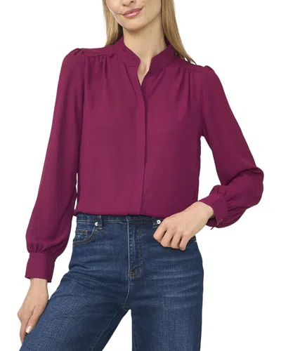 Cece Open Collar Blouse In Purple