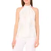 Cece Organza Halter Top In White