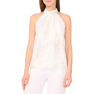 Cece Organza Halter Top In White