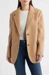 Cece Oversize Single-breasted Blazer In Brown