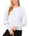 Cece Pearl Sleeve Sweater In White