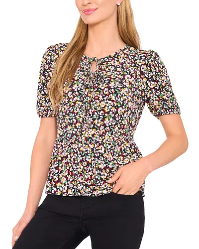 Cece Peplum Top In Black