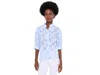 Cece The Pearce Puff Shoulder Top In Blue