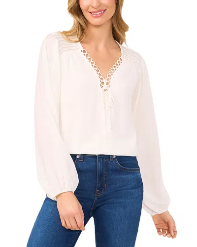 CECE CECE PINTUCK BLOUSON SLEEVE BLOUSE