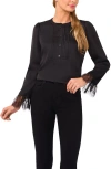 Cece Button Down Blouse In Black