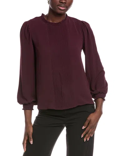 Cece Pintucked Blouse In Red