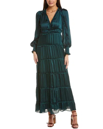 Cece Plisse Ruffle Maxi Dress
