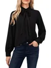 Cece Plus Womens Button U Blouse In Black