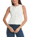 Cece Pointelle Button Up Top In Multi