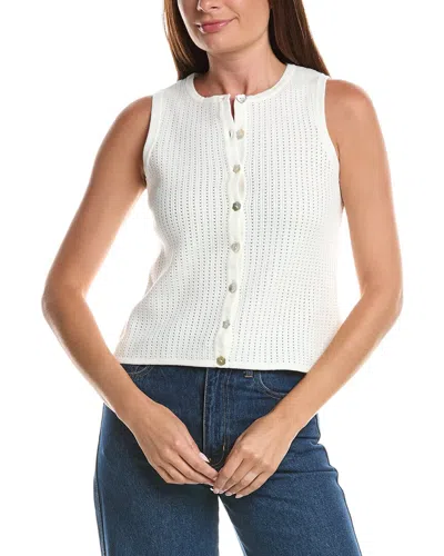 CECE CECE POINTELLE BUTTON UP TOP