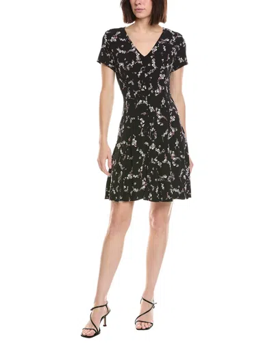 Cece Princess Seam V-neck Knit Dress In Black