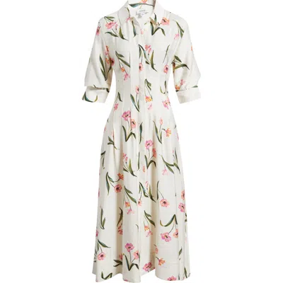 Cece Print Puff Sleeve Maxi Dress In Multi