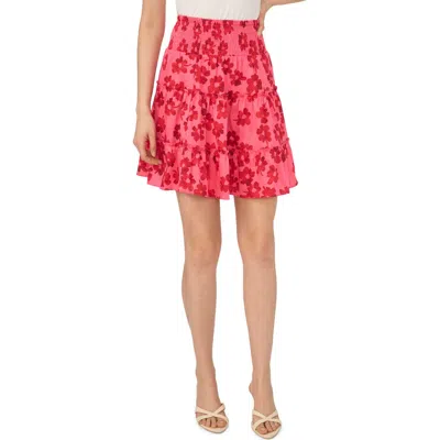 Cece Print Smocked Tiered Skirt In Multi